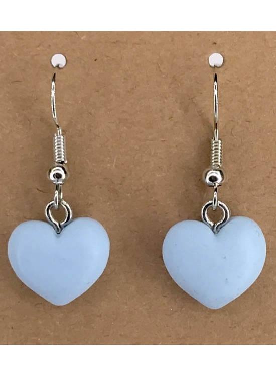 Fashion Jewelry Jewelry - Mini Poly Resin Dangle Heart Earrings Fashion Jewelry